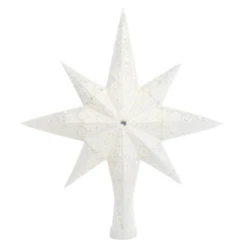 Christopher Radko Pearl Stellar Glass Christmas Tree Topper 1021184