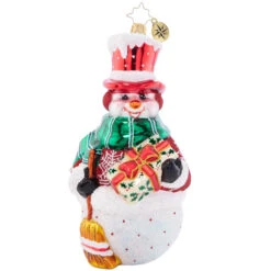 Christopher Radko Christmas Joy Snowman Glass Christmas Ornament 1021489