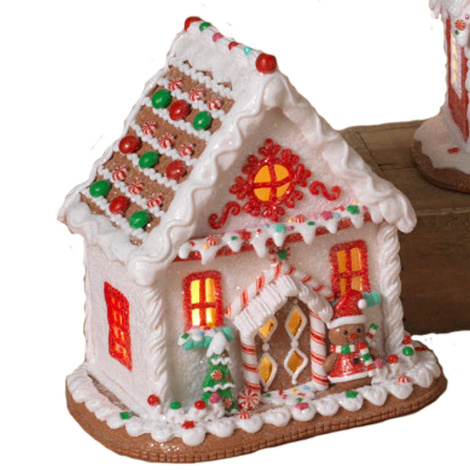 8.5" Battery Operated Lighted Clay Dough Gingerbread House 2659500 8.5" Battery Operated Lighted Clay Dough Gingerbread House 2659500 -The Jolly Christmas Shop 2659500a 73336.1651612543