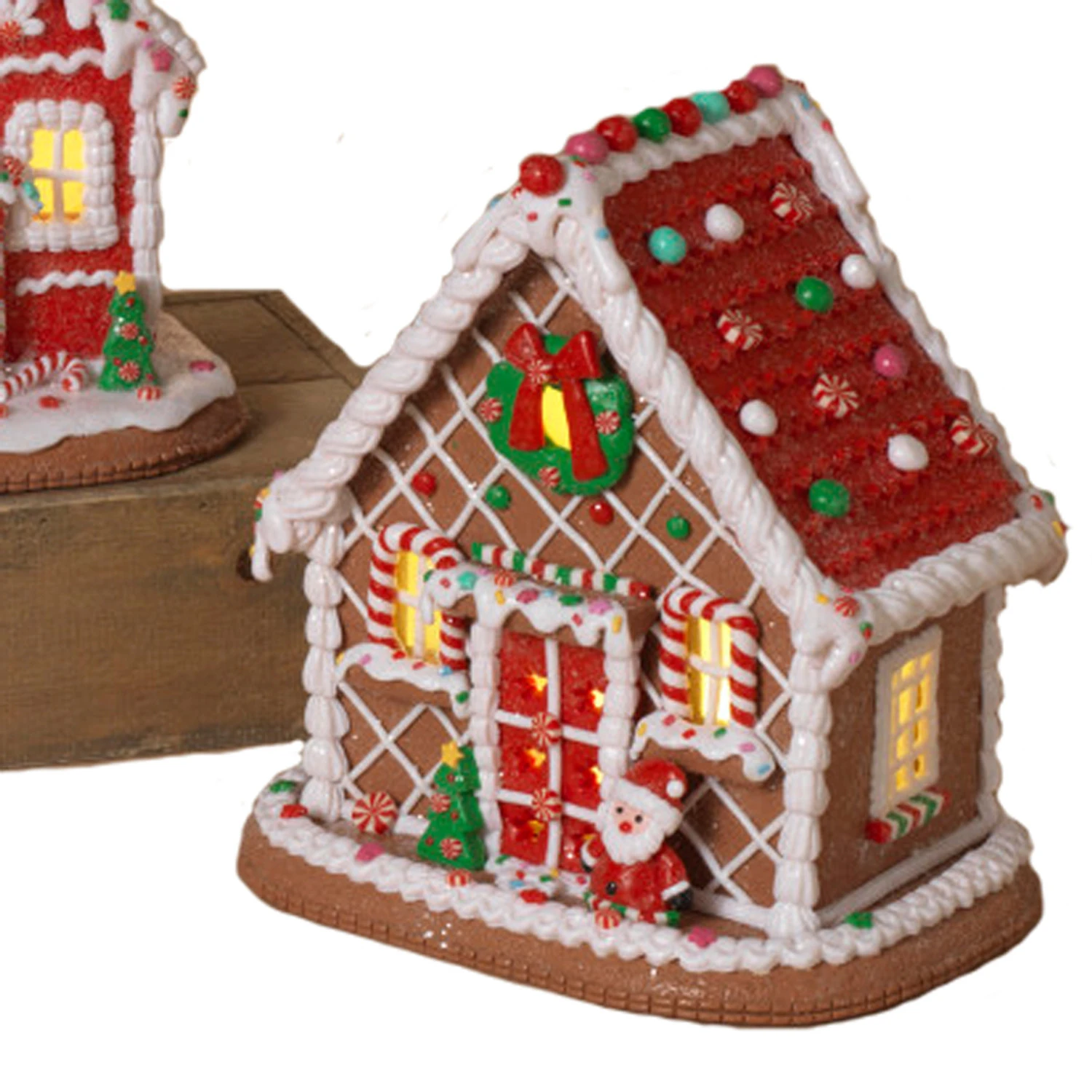 8.5" Battery Operated Lighted Clay Dough Gingerbread House 2659500 8.5" Battery Operated Lighted Clay Dough Gingerbread House 2659500 -The Jolly Christmas Shop 2659500c 28638.1651612550