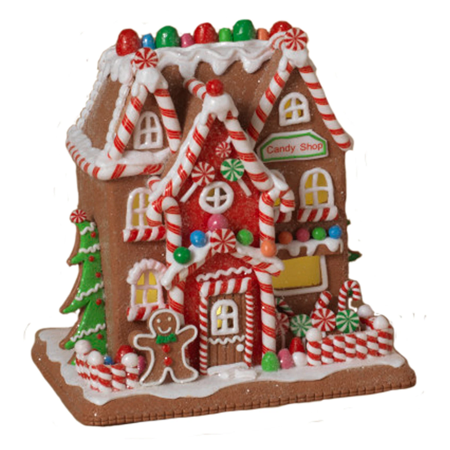 9" Battery Operated Lighted Clay Dough Gingerbread Christmas House 2659510 9" Battery Operated Lighted Clay Dough Gingerbread Christmas House 2659510 -The Jolly Christmas Shop 2659510a 49264.1651681197