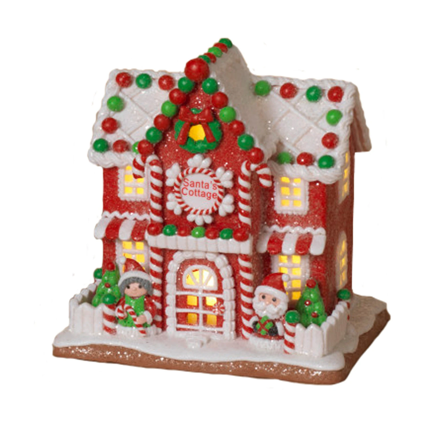 9" Battery Operated Lighted Clay Dough Gingerbread Christmas House 2659510 9" Battery Operated Lighted Clay Dough Gingerbread Christmas House 2659510 -The Jolly Christmas Shop 2659510b 78934.1651681193