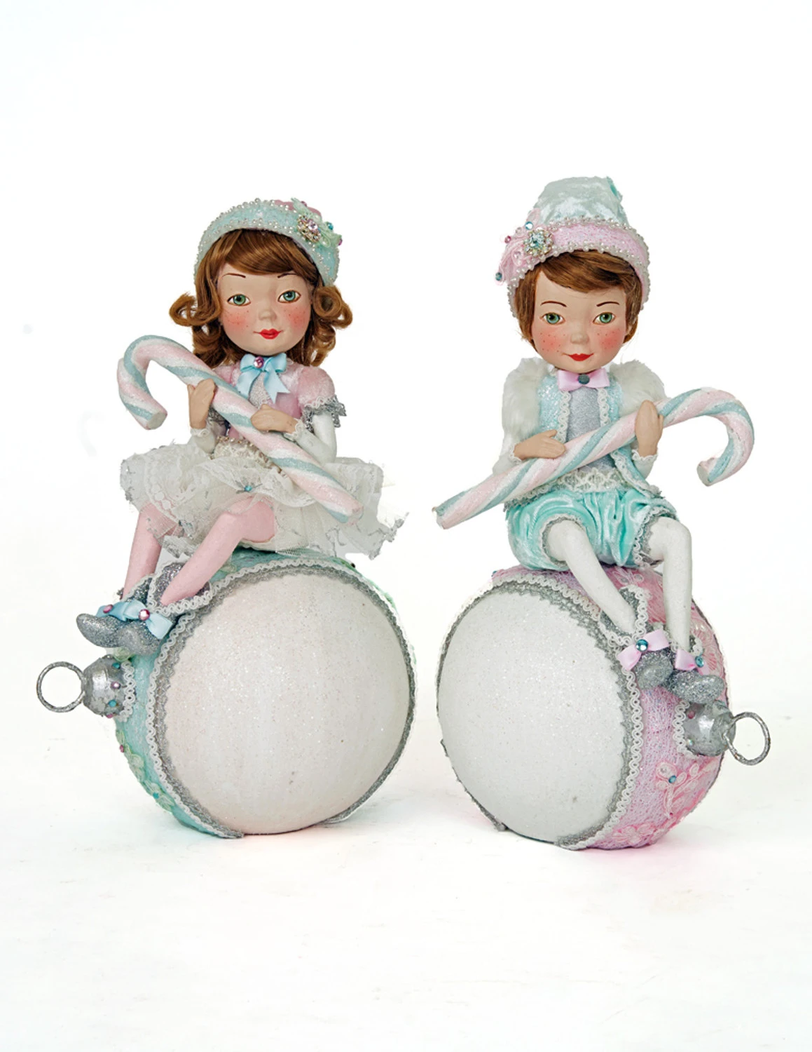 Katherine's Collection Frost And Tenderness Christmas Elves On Ornaments Set of 2 28-228677 Katherine's Collection Frost And Tenderness Christmas Elves On Ornaments Set Of 2 28-228677 -The Jolly Christmas Shop 28 228677 1 15670.1644246867