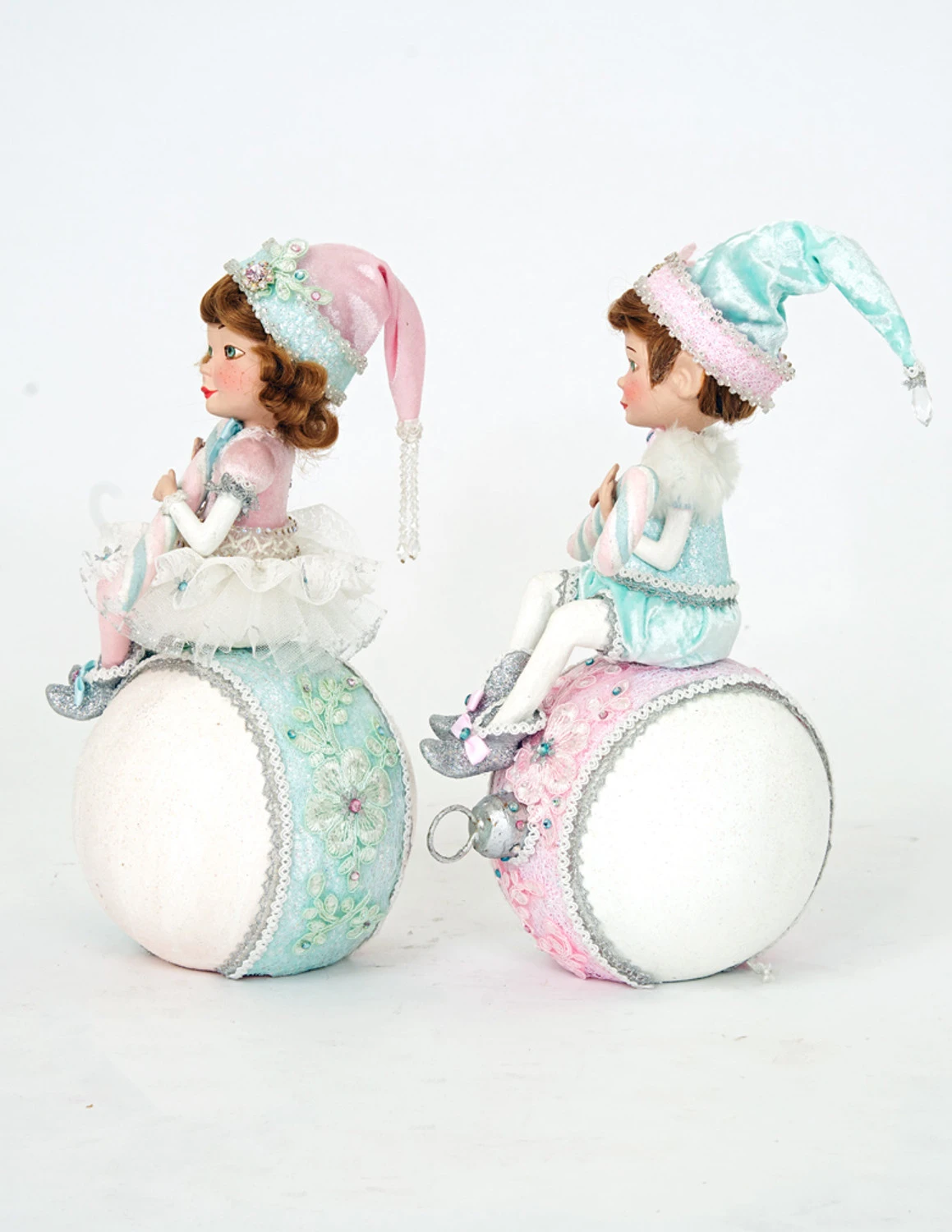 Katherine's Collection Frost And Tenderness Christmas Elves On Ornaments Set of 2 28-228677 Katherine's Collection Frost And Tenderness Christmas Elves On Ornaments Set Of 2 28-228677 -The Jolly Christmas Shop 28 228677 2 96898.1644246972