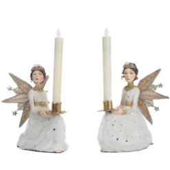 Katherine's Collection 9.5" Celestial Angel Candle Holders Set Of 2 28-328836