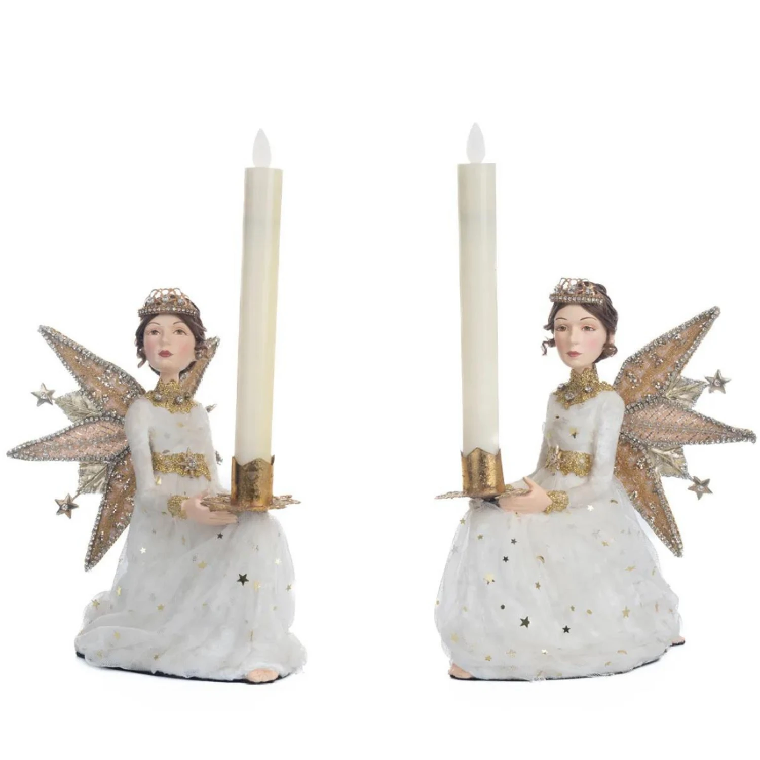Katherine's Collection 9.5" Celestial Angel Candle Holders Set of 2 28-328836 Katherine's Collection 9.5" Celestial Angel Candle Holders Set Of 2 28-328836 -The Jolly Christmas Shop 28 328836 2 98286.1679498083