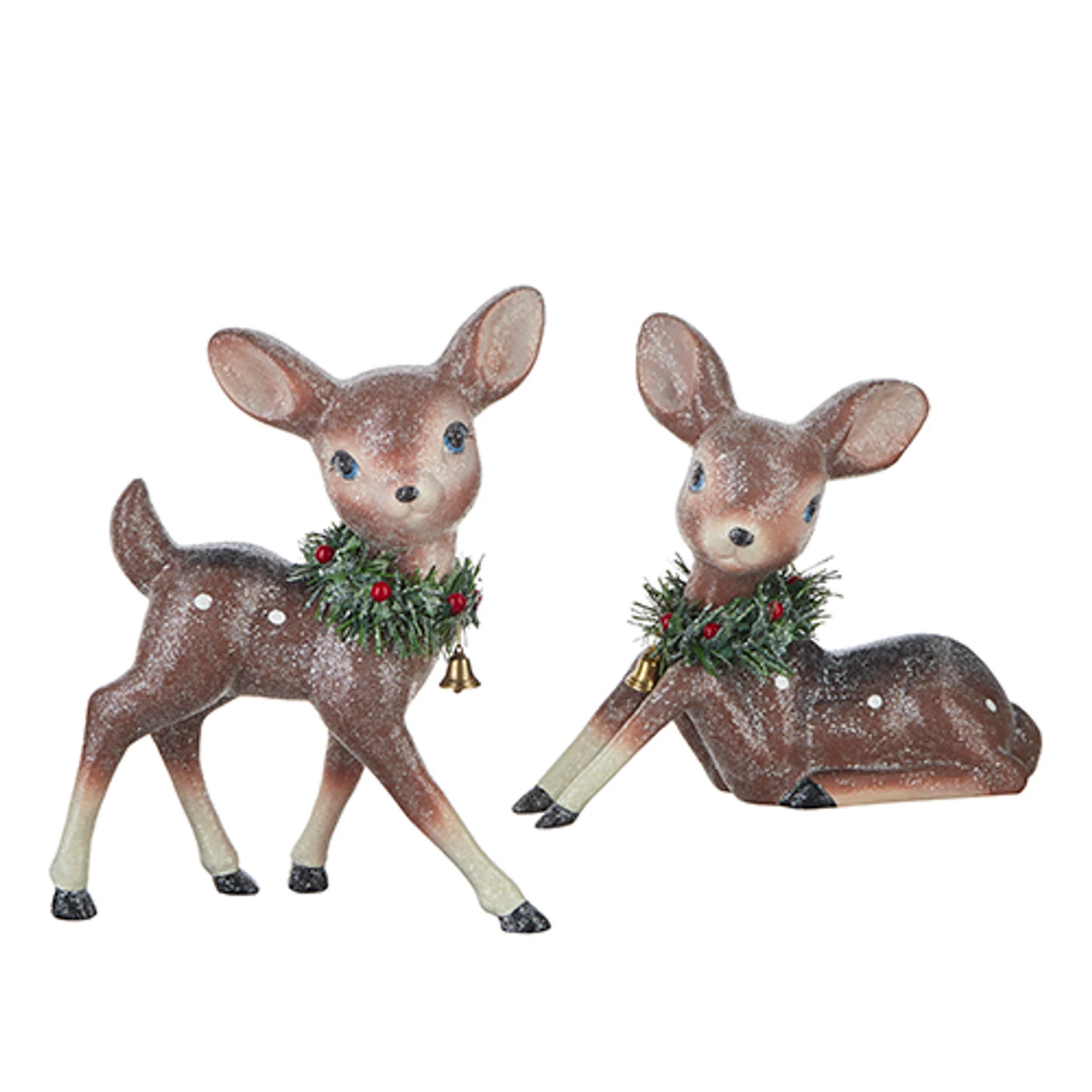Raz Set of 2 12.75" Large Reindeer with Bottle Brush Wreath Christmas Figure 4212557 Raz Set Of 2 12.75" Large Reindeer With Bottle Brush Wreath Christmas Figure 4212557 -The Jolly Christmas Shop 4212557 46413.1648227459