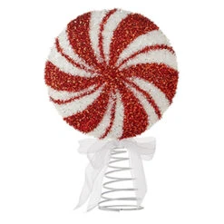 Raz 12" Peppermint Christmas Tree Topper 4216233 -The Jolly Christmas Shop 4216233b 87001.1648737788