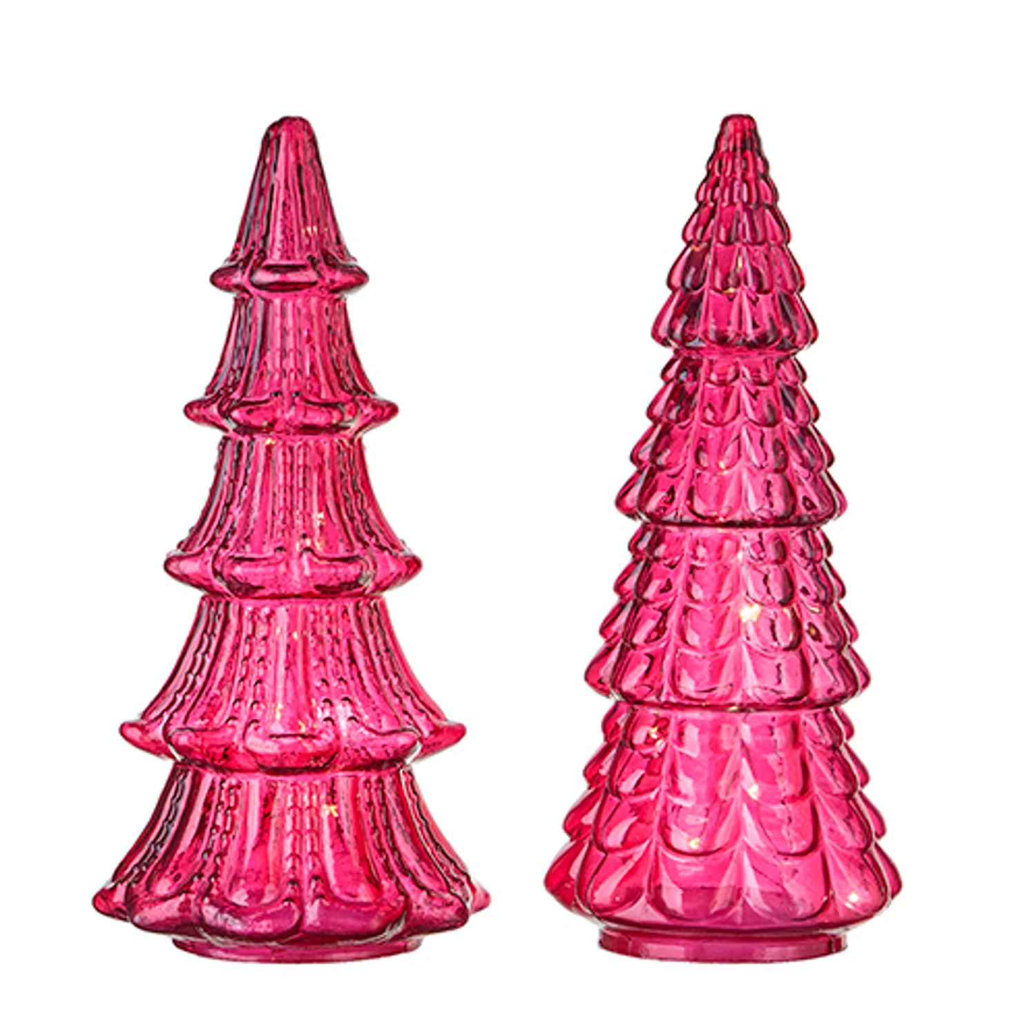 Raz Set of 2 Pink Textured Glass Lighted Christmas Tree Decoration 4220113 Raz Set Of 2 Pink Textured Glass Lighted Christmas Tree Decoration 4220113 -The Jolly Christmas Shop 4220113 1 14726.1649258200