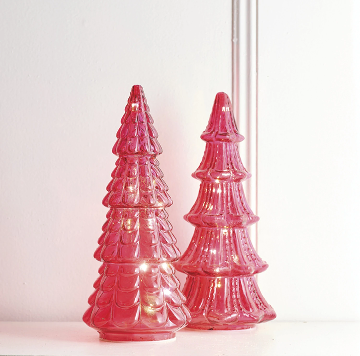 Raz Set of 2 Pink Textured Glass Lighted Christmas Tree Decoration 4220113 Raz Set Of 2 Pink Textured Glass Lighted Christmas Tree Decoration 4220113 -The Jolly Christmas Shop 4220113 14862.1657673146