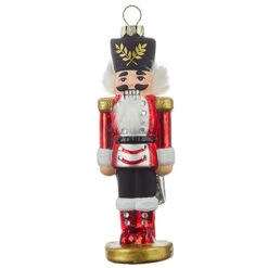Raz 5.75" Nutcracker Glass Christmas Ornament 4220229 -The Jolly Christmas Shop 4220229b 87884.1649259785