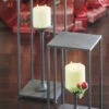 Raz Black Box Frame Square Candle Holder Christmas Decoration