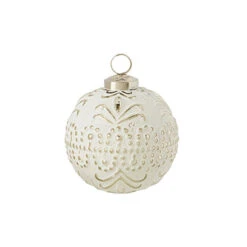 Raz 4" Whitewashed Mercury Glass Ball Christmas Ornament 4238333 -The Jolly Christmas Shop 4238333B 74047.1680725805