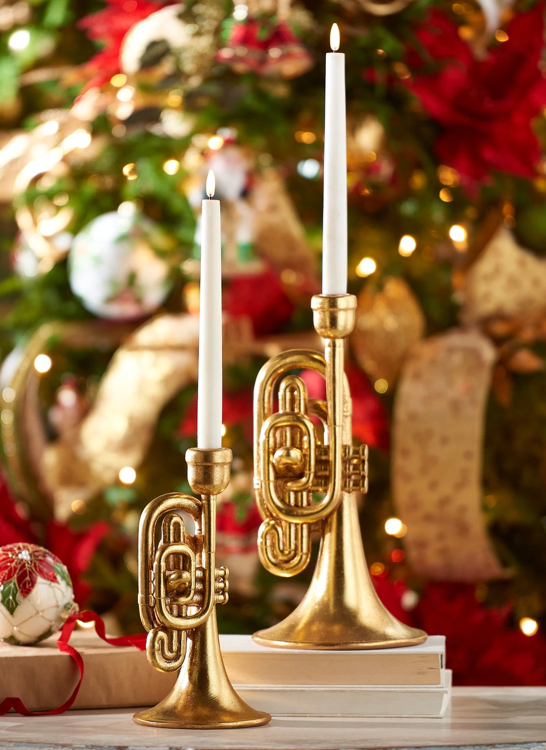 Raz Gold Horn Taper Christmas Candle Holders Set of 2 4310185 Raz Gold Horn Taper Christmas Candle Holders Set Of 2 4310185 -The Jolly Christmas Shop 4310185 2 30517.1687886188