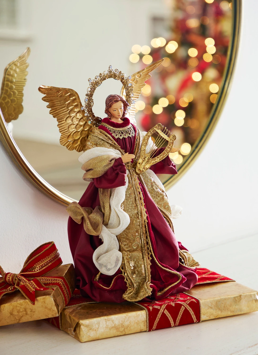 Raz 15.5" Red Angel Christmas Tree Topper 4310656 Raz 15.5" Red Angel Christmas Tree Topper 4310656 -The Jolly Christmas Shop 4310656 2 70607.1689793851