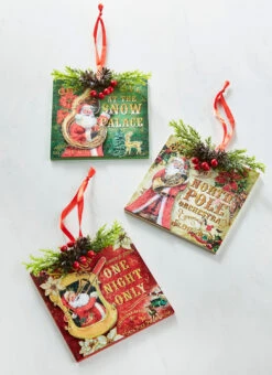 Raz 4.5" Set Of 3 Santa's Musical Orchestra Christmas Ornaments 4316123