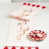 Raz 72" Pink Santa Mug Christmas Table Runner 4319325