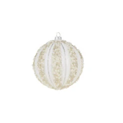 Raz 4" Pearl Beaded Glass Ball Christmas Ornament 4320039 -The Jolly Christmas Shop 4320039a 20954.1683739654