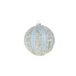 Raz 4" Pearl Beaded Glass Ball Christmas Ornament 4320039 -The Jolly Christmas Shop 4320039b 68790.1683739657