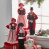 Raz 17.75" Red, White, And Black Carolers Family Christmas Decoration 4322101