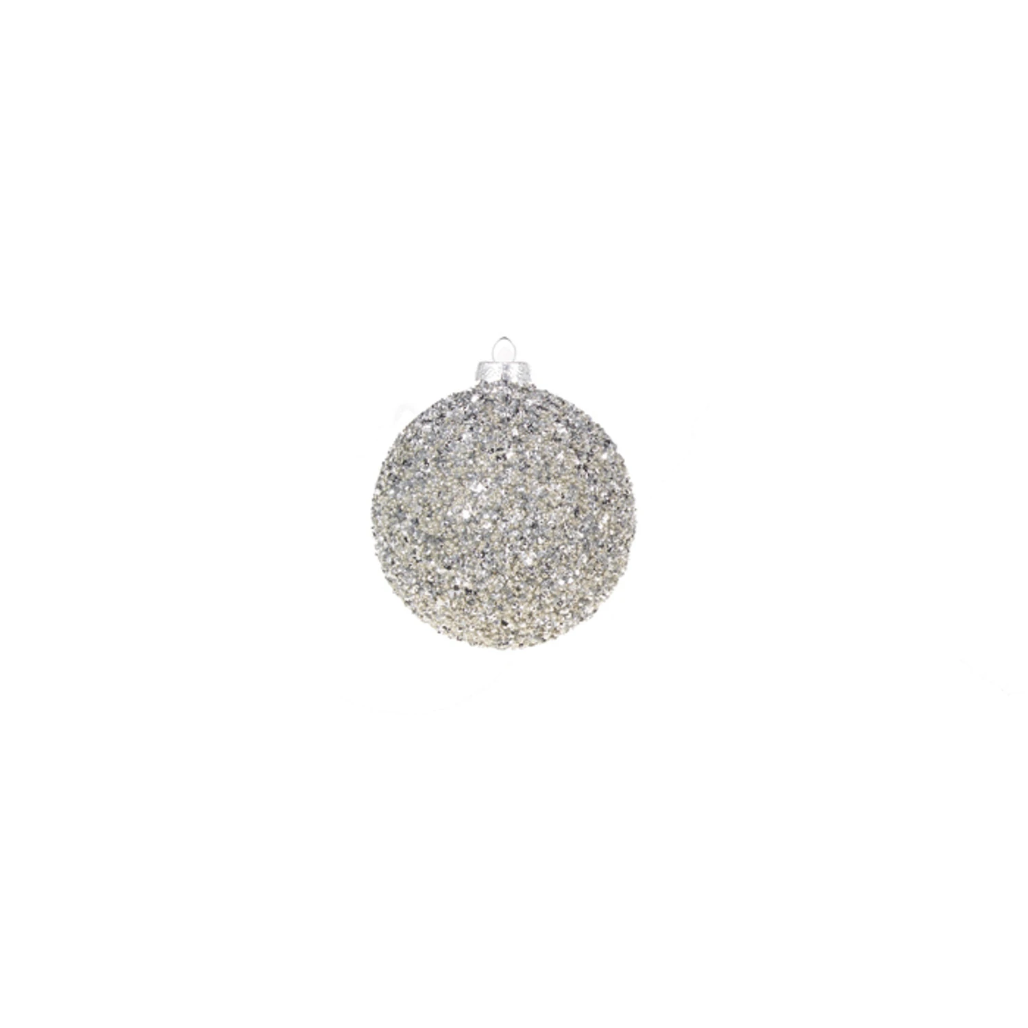 Raz 4" Silver Beaded Glass Christmas Ornament 4322806 Raz 4" Silver Beaded Glass Christmas Ornament 4322806 -The Jolly Christmas Shop 4322806a 46852.1684166651