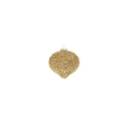 Raz 4" Gold Beaded Glass Christmas Ornament 4322807 -The Jolly Christmas Shop 4322807c 84685.1684180264