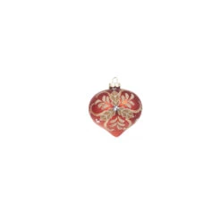 Raz 4" Red And Gold Holly Glass Christmas Ornament 4322839 -The Jolly Christmas Shop 4322839c 72851.1684247118