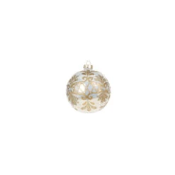 Raz 4" White And Gold Embellished Glass Christmas Ornament 4322842 -The Jolly Christmas Shop 4322842a 92652.1684249101