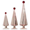 Raz Set Of 3 Sugar Plum Fairy Pink With Red Ball Topper Christmas Trees 4322951