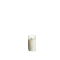 Uyuni Moving Flame Clear Glass Ivory Pillar Battery Candle -The Jolly Christmas Shop 4324003 38816.1691673407