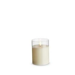 Uyuni 3.5" X 4",5", Or 6" Moving Flame Clear Glass Ivory Pillar Battery Candle 3 Uyuni 3.5" X 4",5", Or 6" Moving Flame Clear Glass Ivory Pillar Battery Candle -The Jolly Christmas Shop 4324026 90693.1686849992