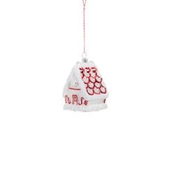 Raz 3.5" Peppermint Gingerbread House Glass Christmas Ornament 4324507 -The Jolly Christmas Shop 4324507b 06464.1684777072