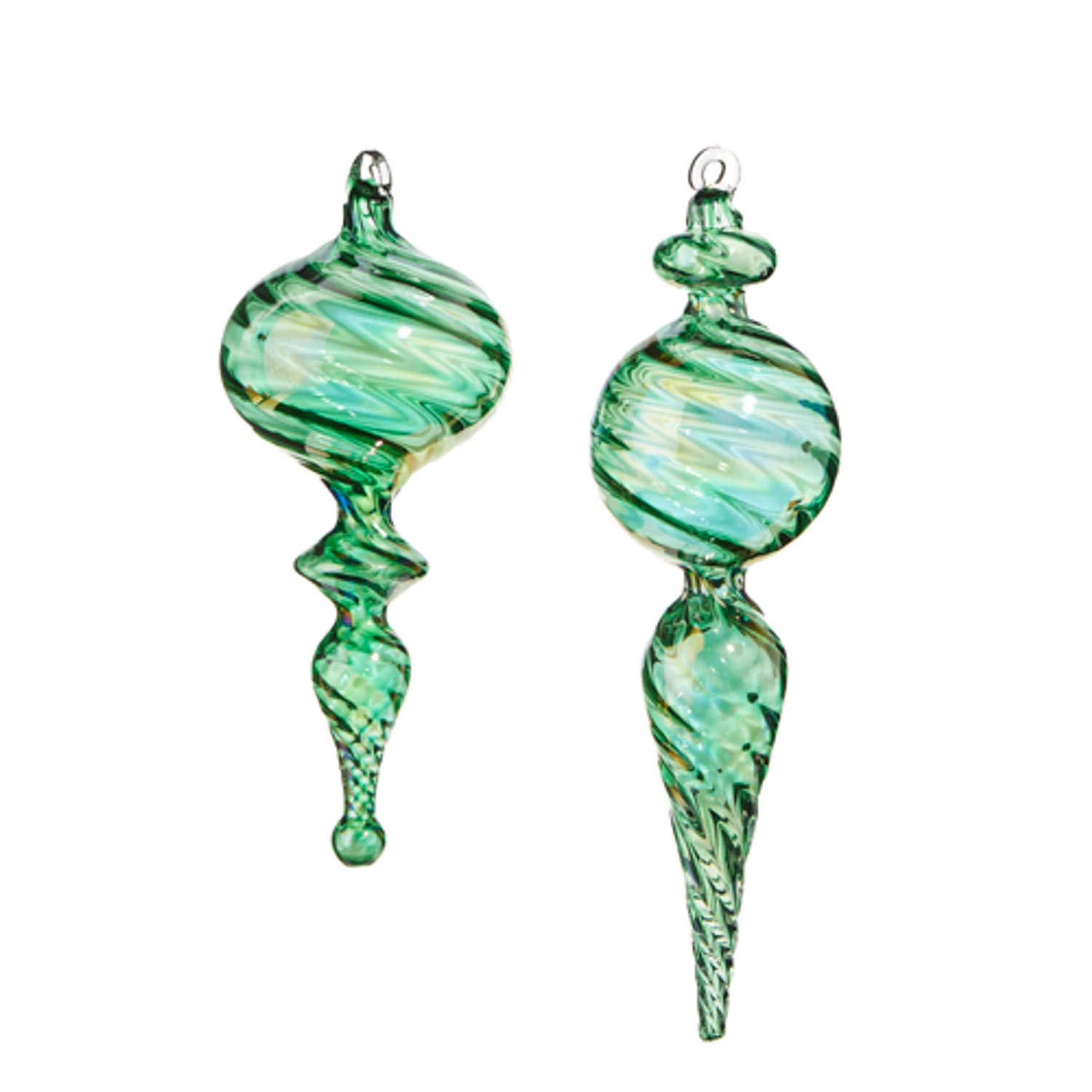 Raz 9" Green Blown Finial Glass Christmas Ornament 4324515 Raz 9" Green Blown Finial Glass Christmas Ornament 4324515 -The Jolly Christmas Shop 4324515 77956.1684786436