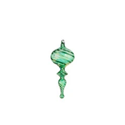 Raz 9" Green Blown Finial Glass Christmas Ornament 4324515 2 Raz 9" Green Blown Finial Glass Christmas Ornament 4324515 -The Jolly Christmas Shop 4324515a 63891.1684786438