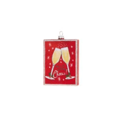 Raz 5" Holiday Cheers And Cocktail Glass Christmas Ornament 4324526 -The Jolly Christmas Shop 4324526b 25748.1684848913