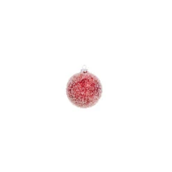 Raz 4" Green, Blue Or Red Iced Ball Glass Christmas Ornament 4324542 -The Jolly Christmas Shop 4324542a 79336.1684933884