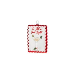 Raz 5" Holiday Cocktails Scalloped Edge Glass Christmas Ornament 4324575 -The Jolly Christmas Shop 4324575a 98217.1684945032