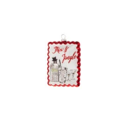 Raz 5" Holiday Cocktails Scalloped Edge Glass Christmas Ornament 4324575 -The Jolly Christmas Shop 4324575b 05518.1684945036