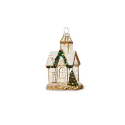 Raz 5" Gold And Clear Church Glass Christmas Ornament 4324586 -The Jolly Christmas Shop 4324586b 96467.1684951588