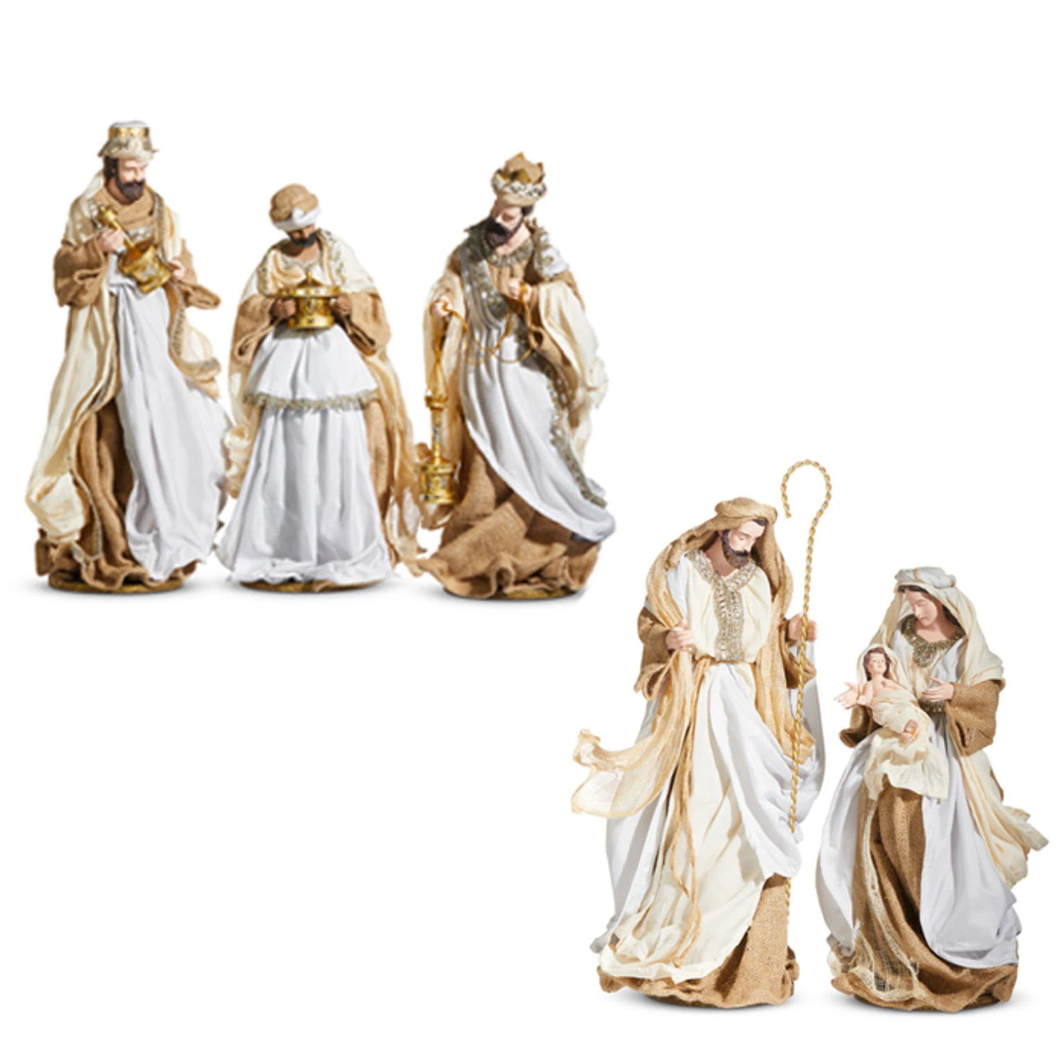 Raz Gold and Ivory Holy Family and Wisemen Nativity Set Raz Gold And Ivory Holy Family And Wisemen Nativity Set -The Jolly Christmas Shop 4340229 edit 16569.1691001541