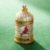 Raz 5.25" Cardinal In Birdcage Glass Christmas Ornament 4352858