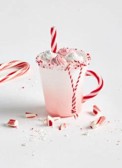 Raz 4.5" Pink Hot Chocolate Glass Christmas Ornament 4352860