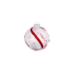 Raz 4.5" Beaded Peppermint And Pink Glass Christmas Ornament 4352874 -The Jolly Christmas Shop 4352874a 32192.1685466655