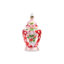 Raz 5" Green And Pink Chinoiserie Jar Glass Christmas Ornament 4352888 -The Jolly Christmas Shop 4352888a 68491.1685538771