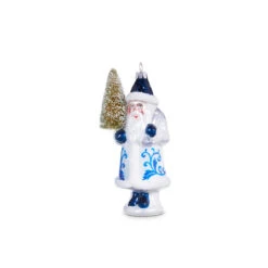 Raz 5.5" Delft Santa With Tree Glass Christmas Ornament 4352893 -The Jolly Christmas Shop 4352893b 76013.1685539525