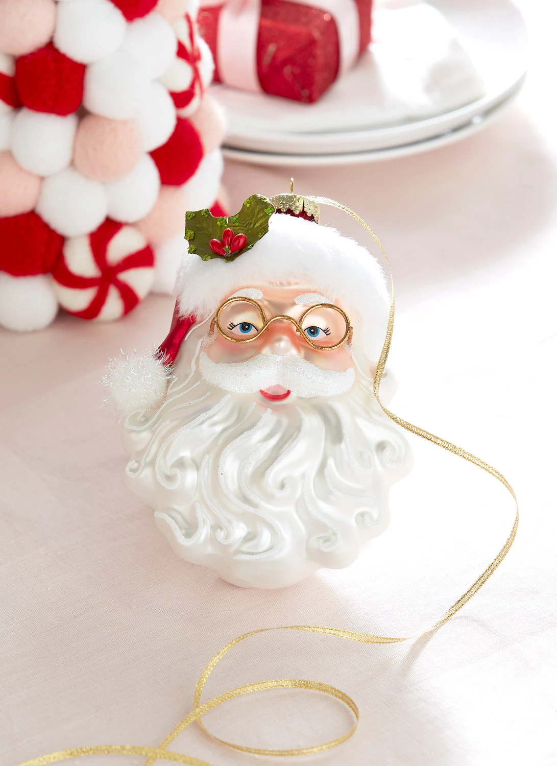 Raz 6.5" Santa with Glasses Glass Christmas Ornament 4352897 Raz 6.5" Santa With Glasses Glass Christmas Ornament 4352897 -The Jolly Christmas Shop 4352897 85160.1685543282