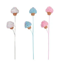 December Diamonds 25" White, Blue, Or Pink Cupcake Christmas Tree Pick
