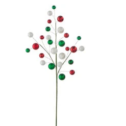 Raz 31" Red, Green, And White Ball Christmas Tree Spray F4202329