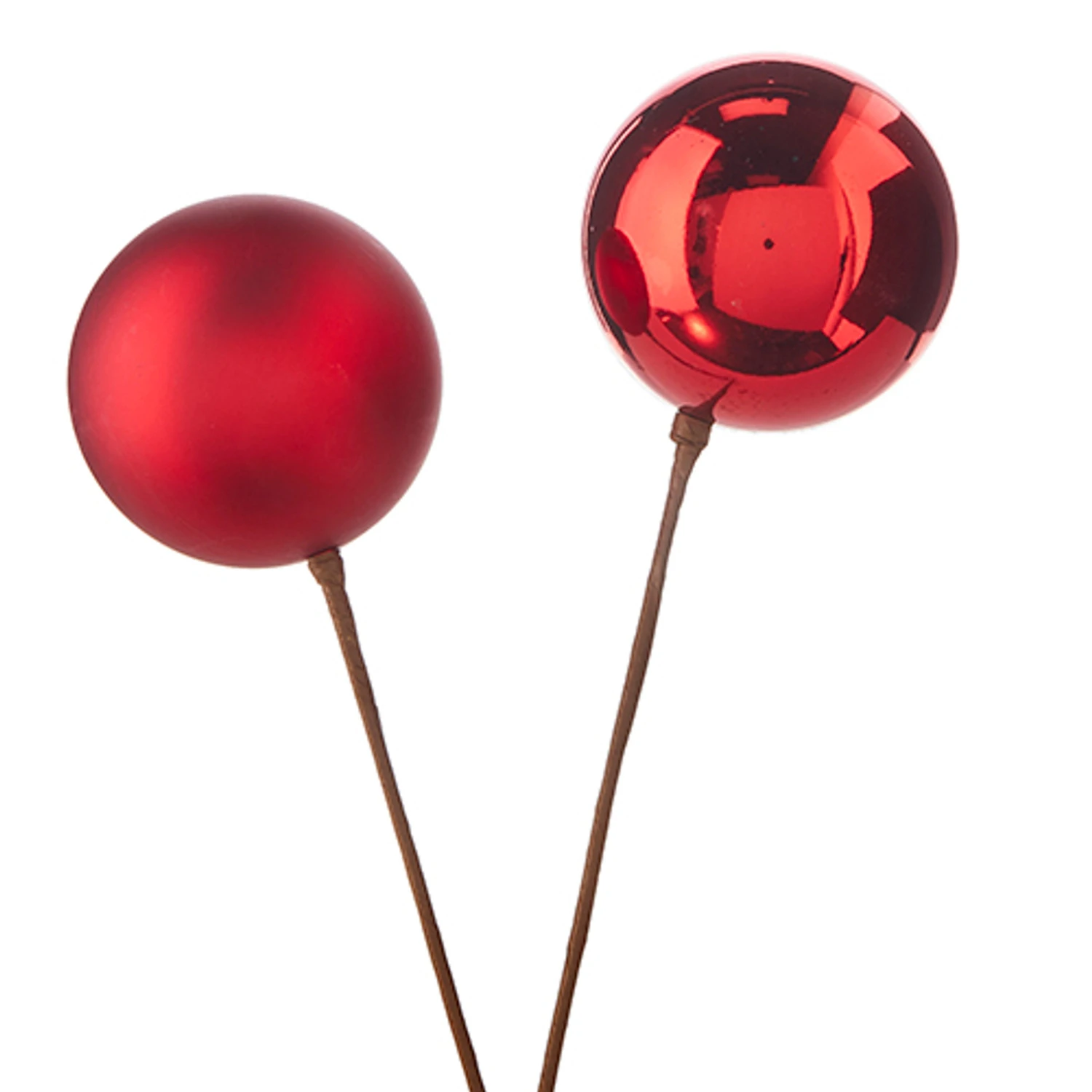 Raz 12" Set of 2 Red, Gold, Silver or Green Ball Ornament Christmas Tree Pick Raz 12" Set Of 2 Red, Gold, Silver Or Green Ball Ornament Christmas Tree Pick -The Jolly Christmas Shop F4202556 14936.1650483910