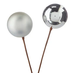 Raz 12" Set Of 2 Red, Gold, Silver Or Green Ball Ornament Christmas Tree Pick 4 Raz 12" Set Of 2 Red, Gold, Silver Or Green Ball Ornament Christmas Tree Pick -The Jolly Christmas Shop F4202559 55227.1650483961